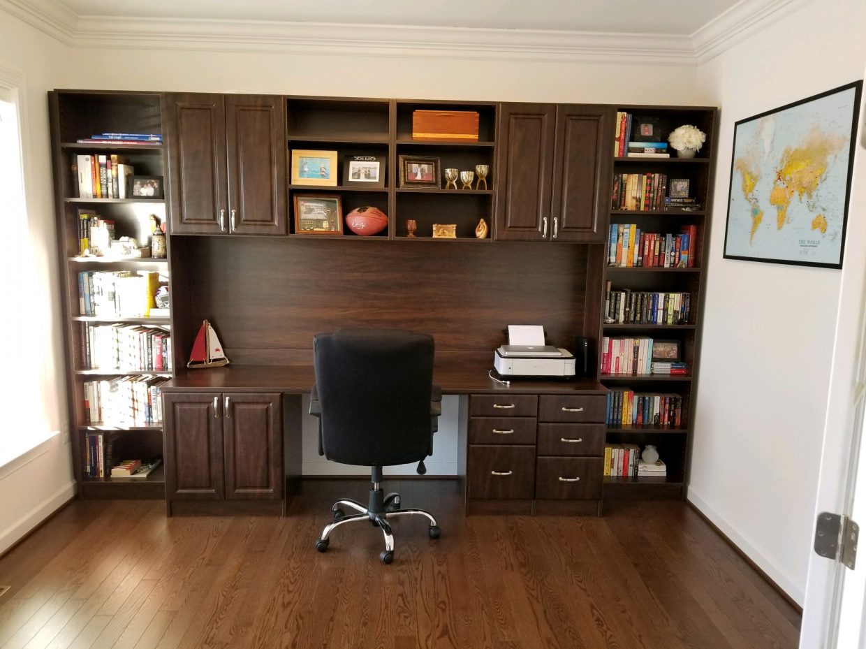 Chocolate Home Office with desk