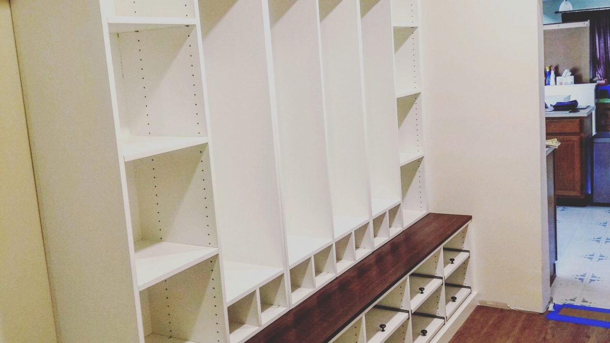 Custom Entry Bench Storage Unit