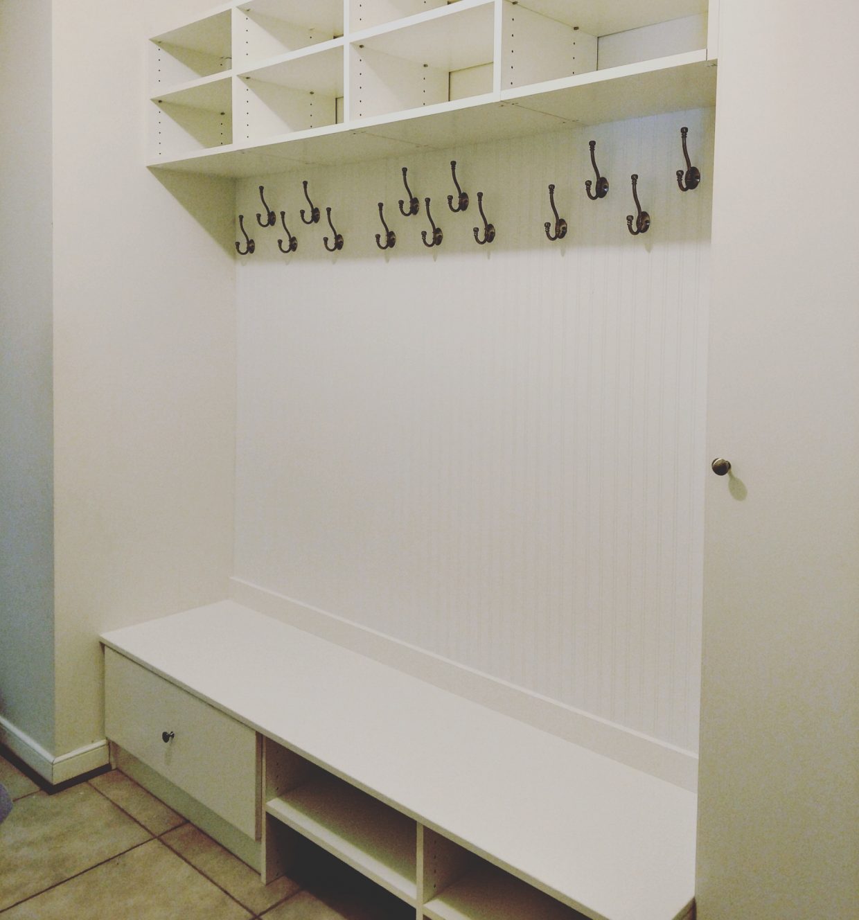 Mudroom entry bench