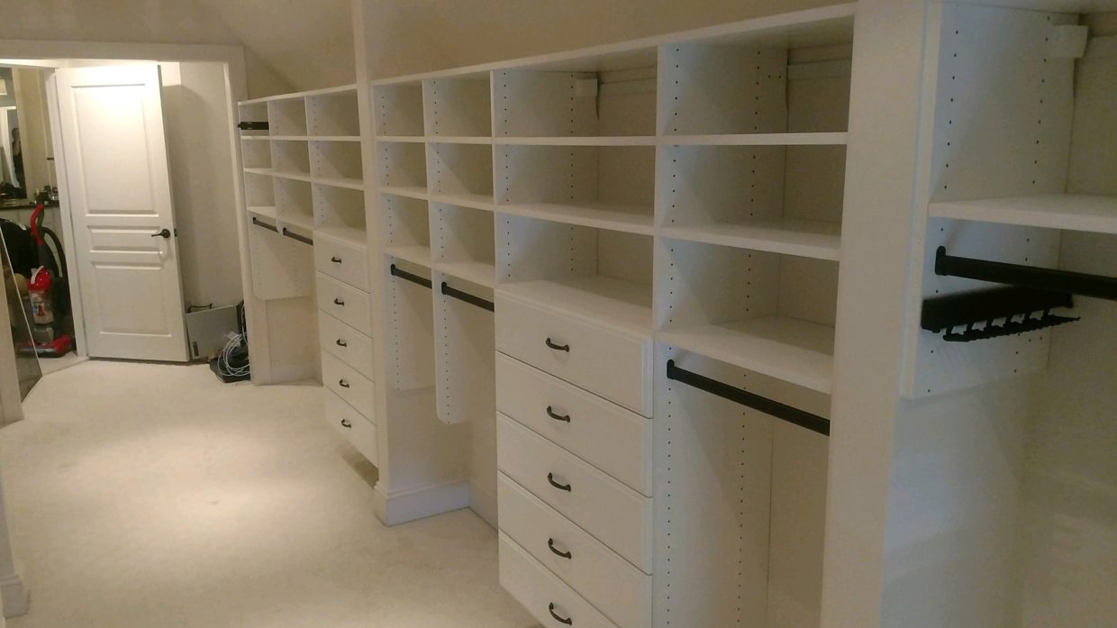 Slanted ceiling Master Closet