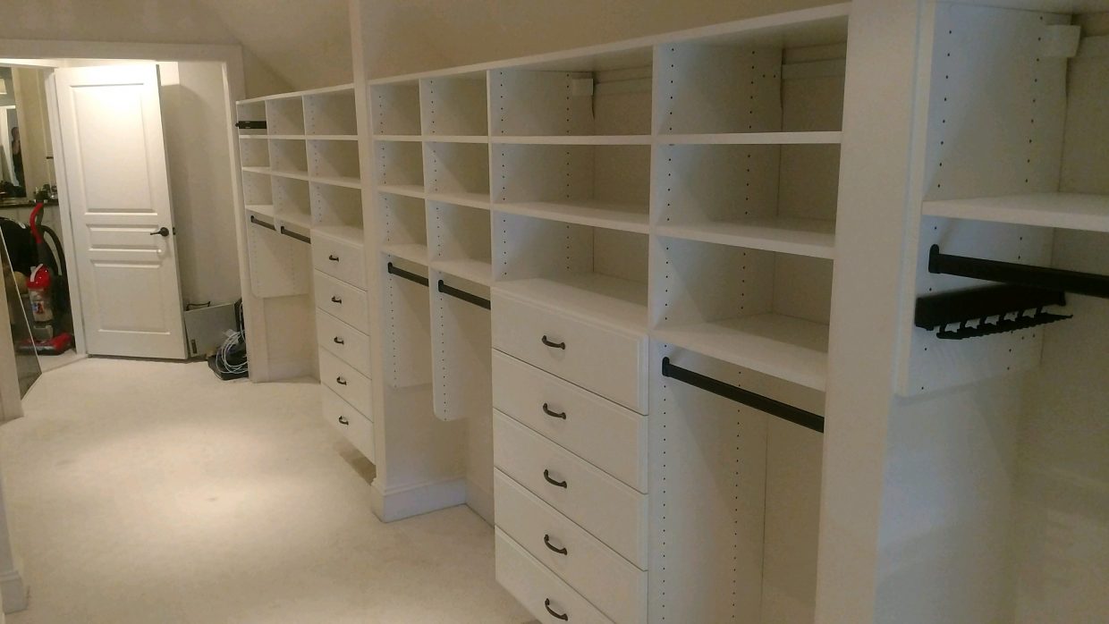 Slanted ceiling Master Closet