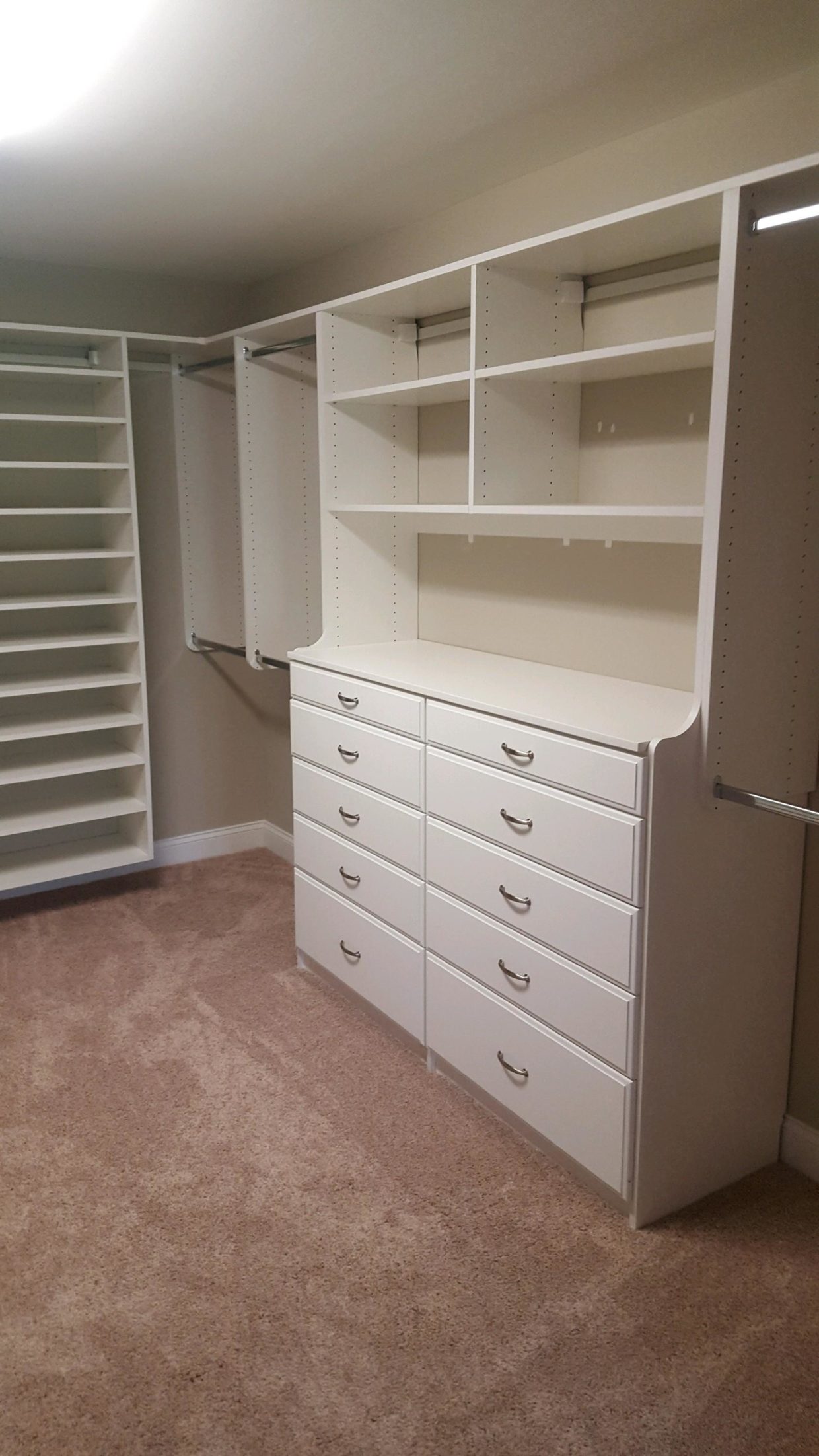 White Walk-In Closet