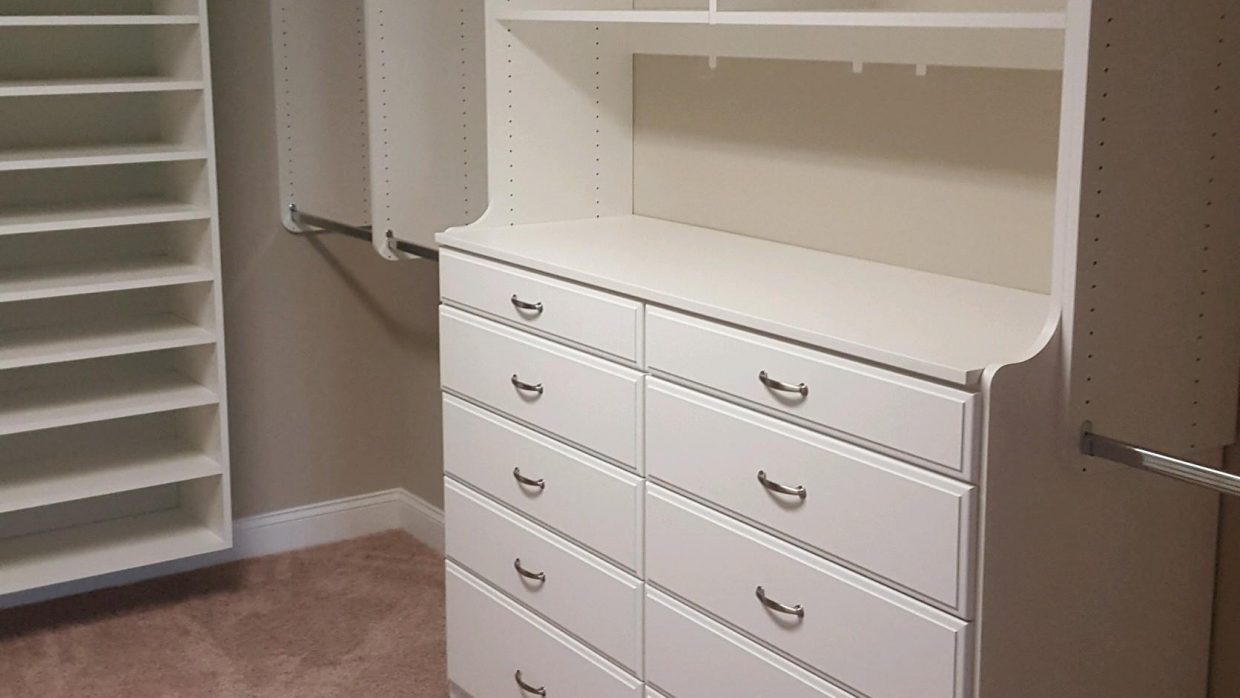 White Walk-In Closet