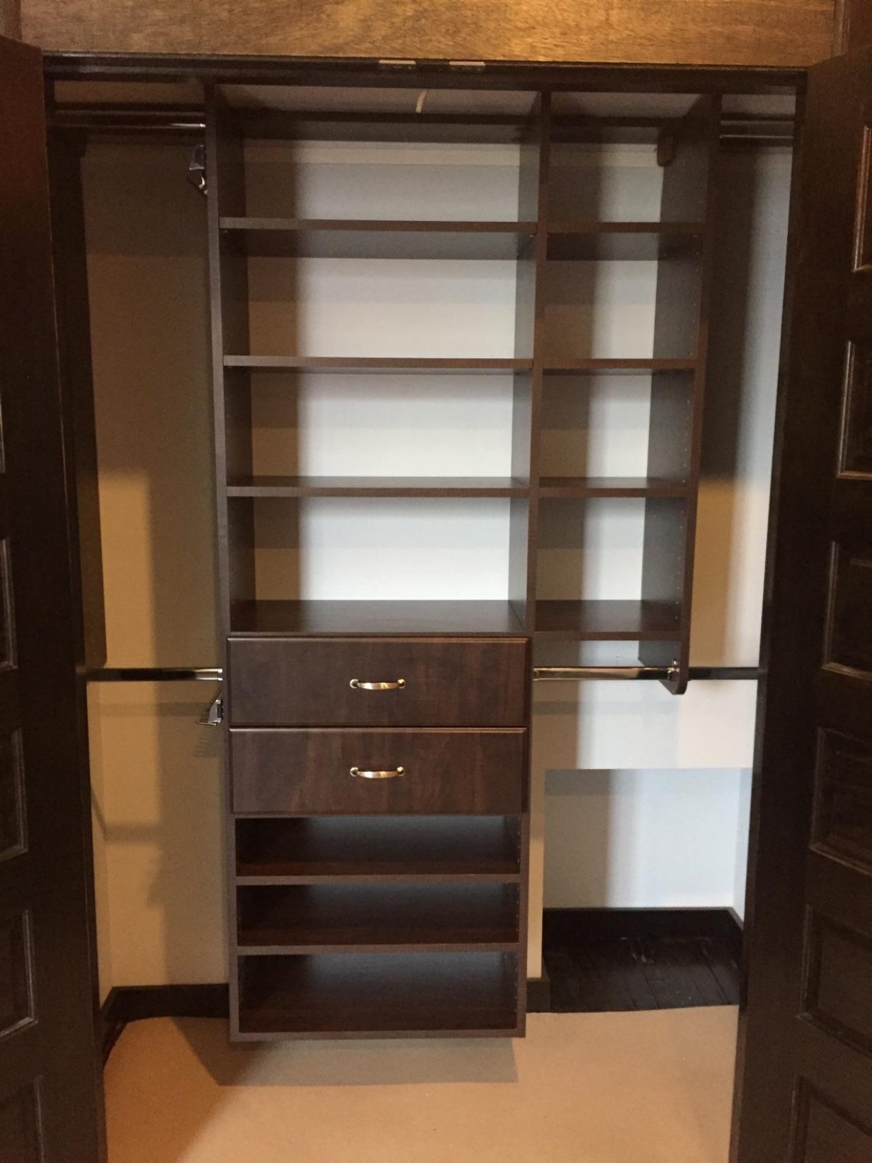 Chocolate Wall Mount Reach-In Closet