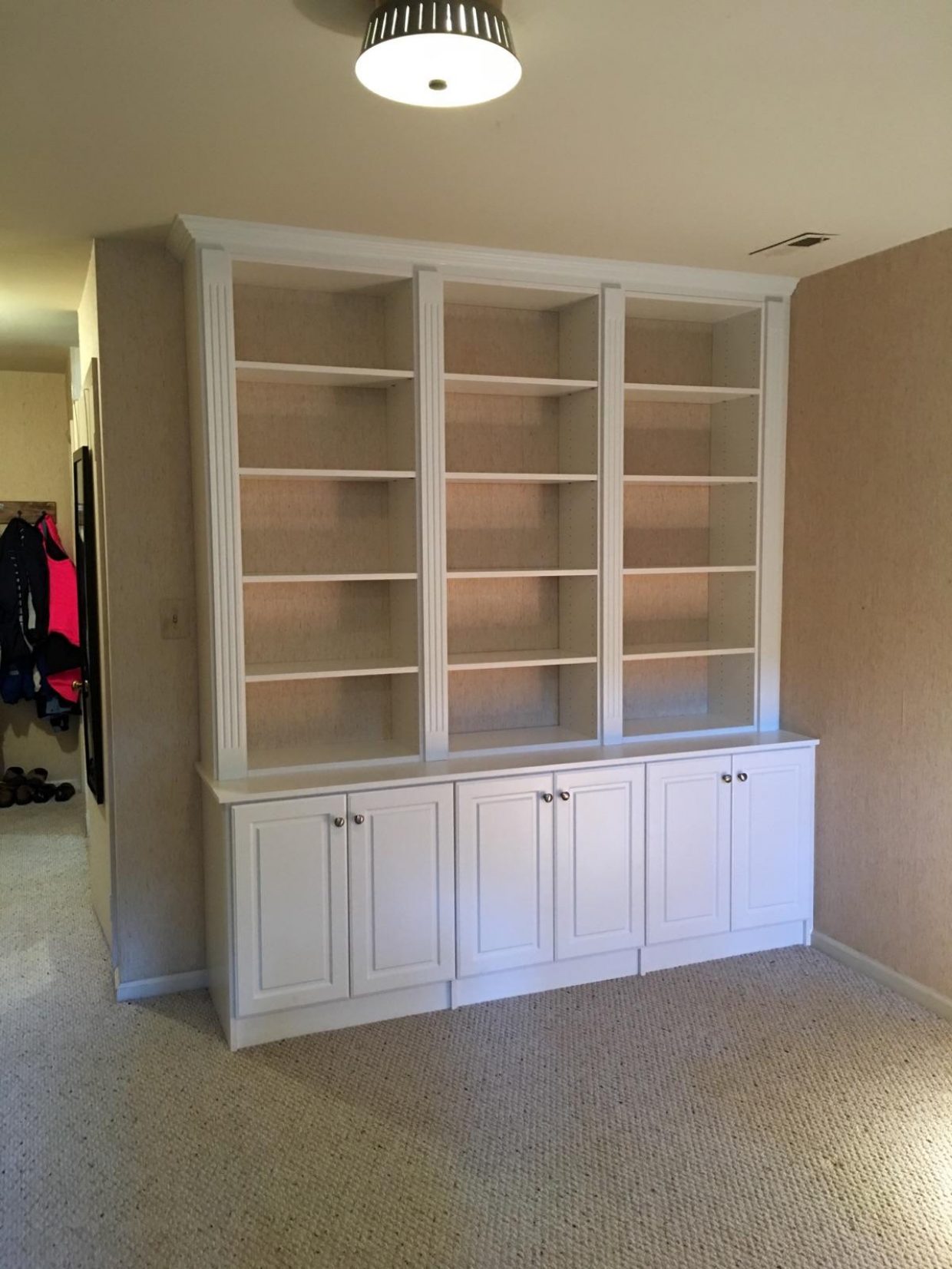 Custom White Den Wall Unit