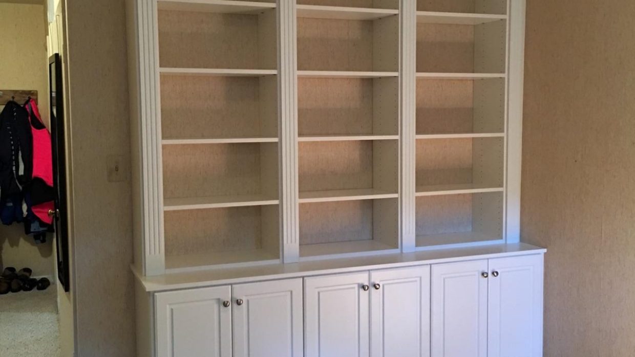 Custom White Den Wall Unit