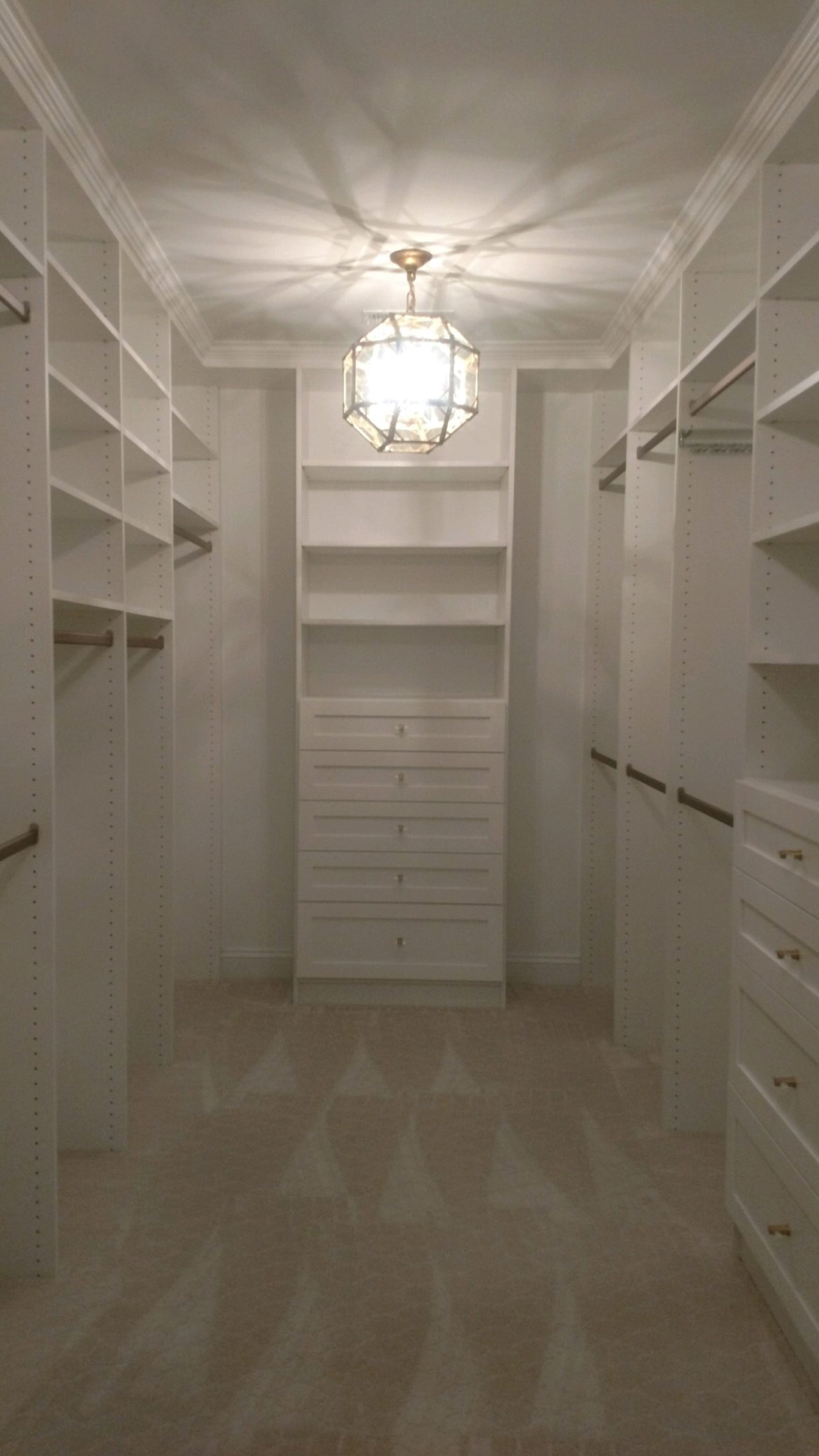 Floor mount closet