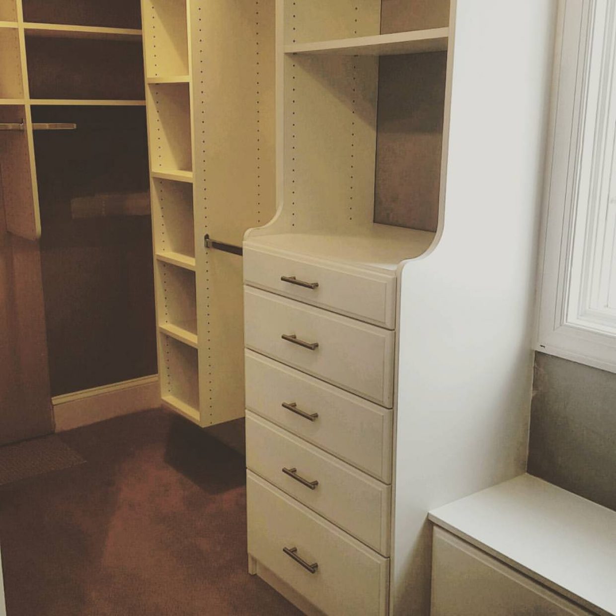 White Hutch drawer unit