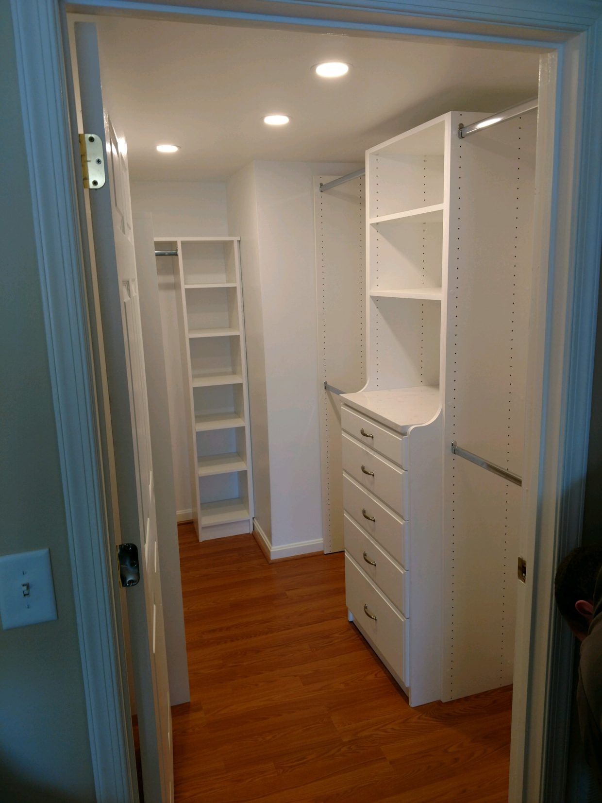 White Walk-In Closet