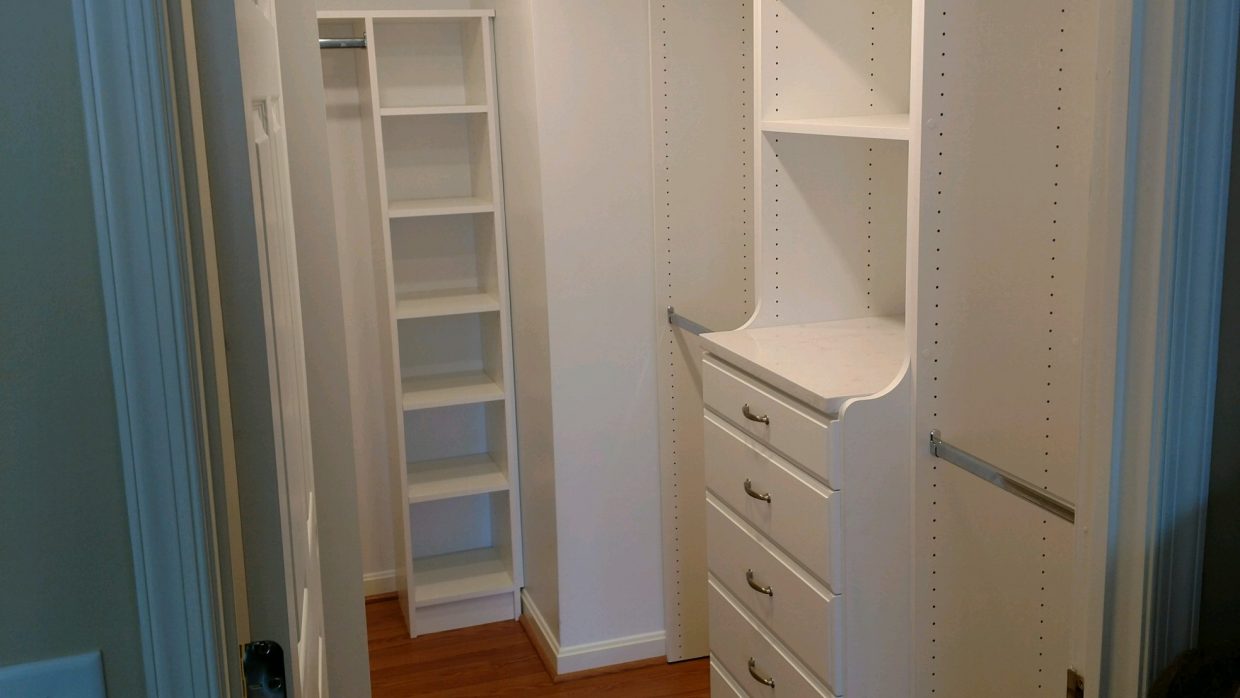 White Walk-In Closet